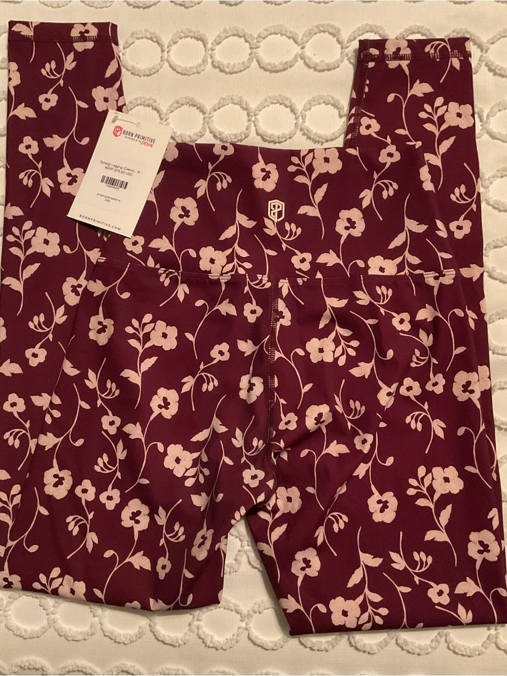 Born Primitive Burgundy Floral Leggings